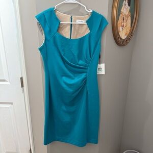 Calvin Klein Teal Sleeveless Dress NWT-8